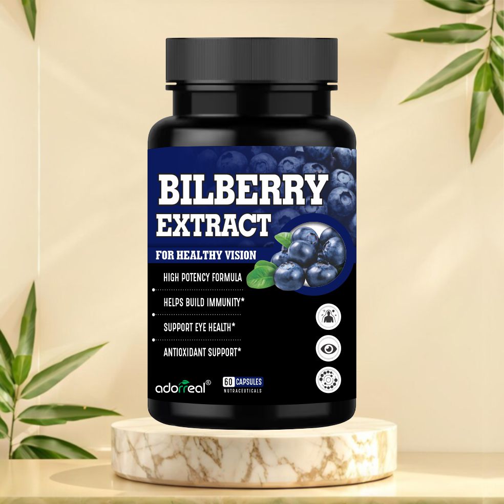 Adorreal Bilberry Extract Supports Eye Health, Vision, and Antioxidant Protection – 60 Capsules