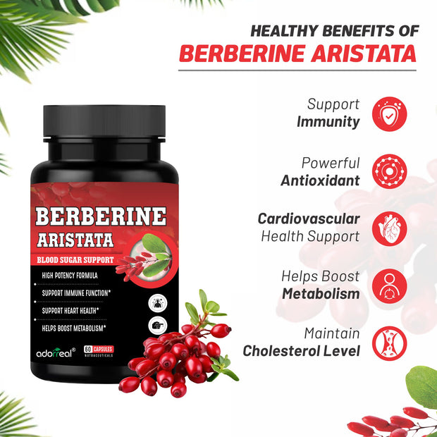 Berberine Aristata | Sugar Management| 600mg- 60 Capsules