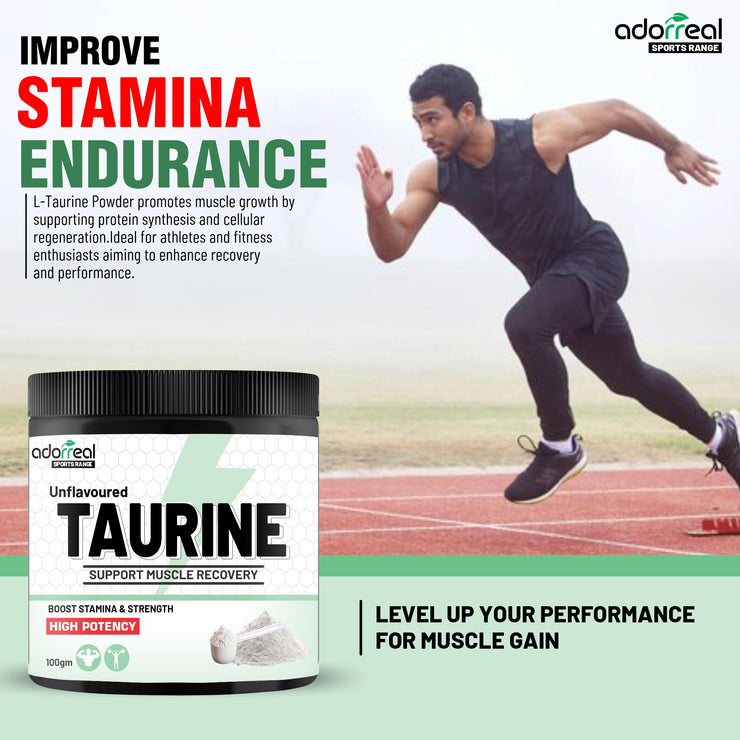 Taurine Powder, Support Muscle Recovery -Amino Acid Supplement - Improve Performance & Helps Recovery - 100 gram