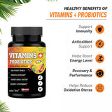 Vitamins + Probiotics with Herbal Extract, 60 Caps — 5