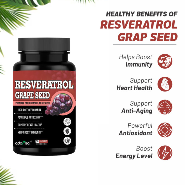 Resveratrol With Grapeseed Extract-30 Caps