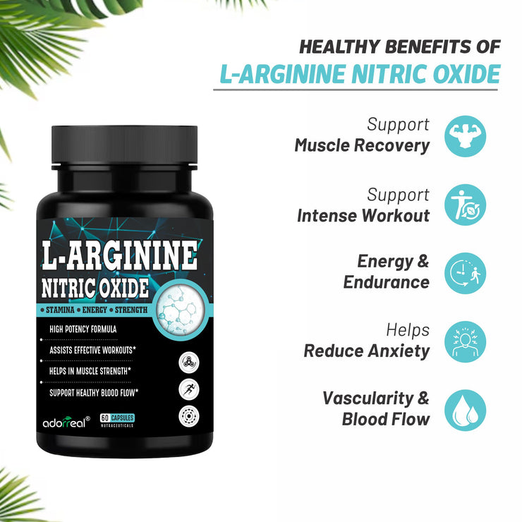 L-Arginine Nitric Oxide Booster- 60 Caps