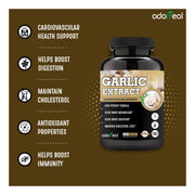 Garlic Extract Capsules for Cardiac Wellness & Anti-Oxidant -120 Capsules