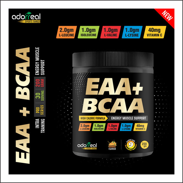 EAAs-BCAA Energy Drink for Workout | Pre/Post Workout Supplement | Recovery | Muscle Protein Synthesis | EAAs-BCAA, All 9 Essential Amino Acids  250gm