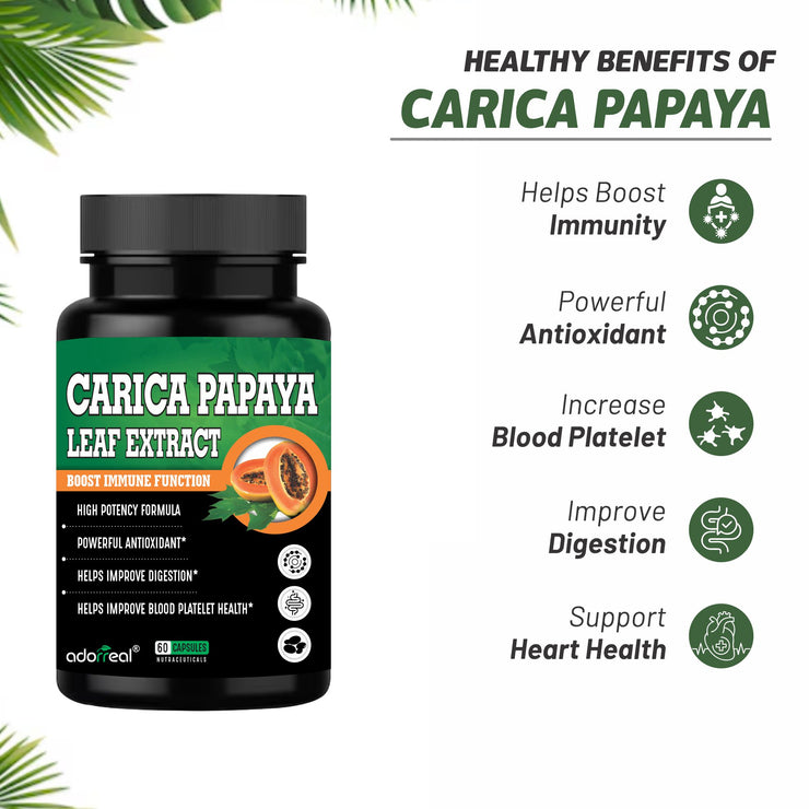 Carica Papaya Leaf Extract 60 Caps