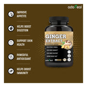 Ginger Extract for Digestive Health, Immunity, Metabolic Profile, Immunity Support-120 Capsules