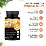 Vitamin D3 and K2 for Bone & Joint Health-60 Caps — 2