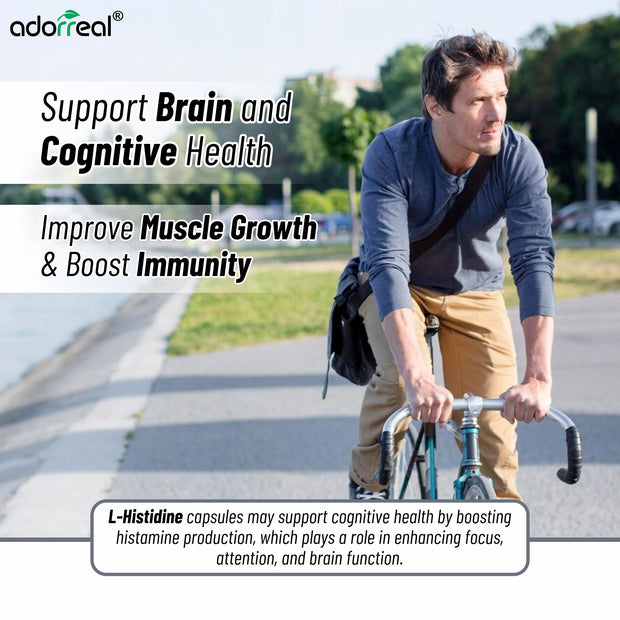 L-Histidine Amino Acid - 60 Caps