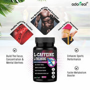 L-Caffeine L-Theanine, Natural Stimulant, for Energy, Endurance, and Focus-60 capsules