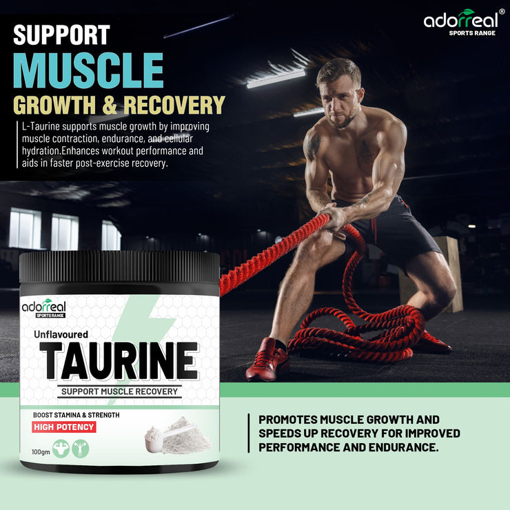 Taurine Powder, Support Muscle Recovery -Amino Acid Supplement - Improve Performance & Helps Recovery - 100 gram