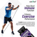 Adorreal L-Leucine Amino Acid Supplement, 60 Capsules, High Potency Formula for Muscle Health and Recovery — 3