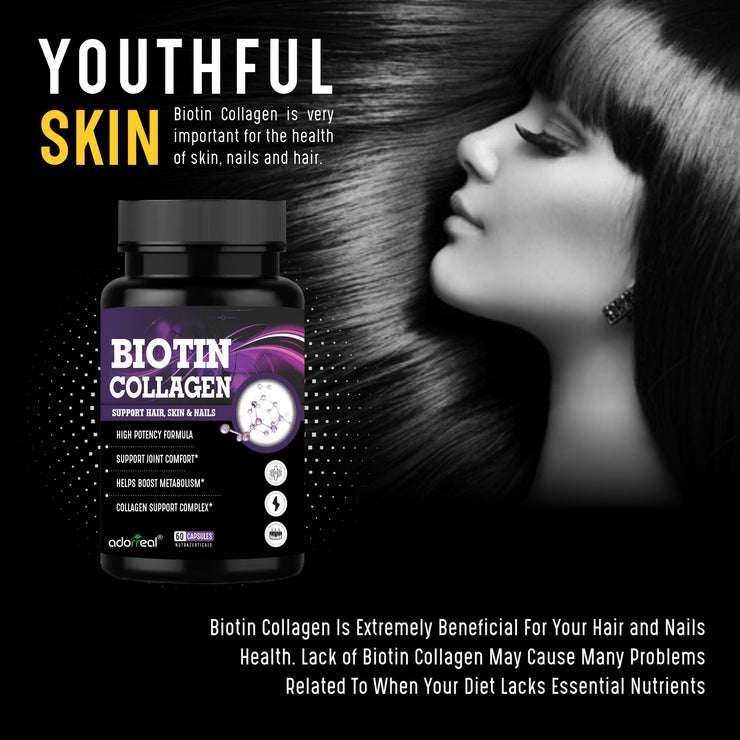 Biotin Collagen for Skin,Joint Health -60 Caps