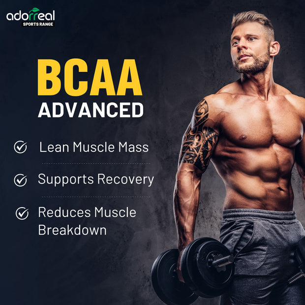 BCAA with Glutamine For Muscle Recovery & Endurance BCAA Powder, 10 Grams of Amino Acids, Keto Friendly, Caffeine Free-200gms