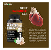 Garlic Extract Capsules for Cardiac Wellness & Anti-Oxidant -120 Capsules