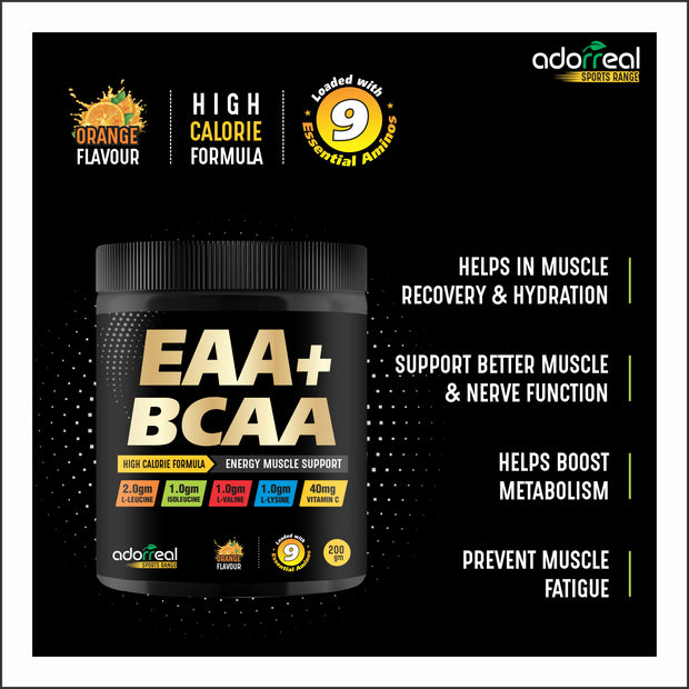 EAAs-BCAA Energy Drink for Workout | Pre/Post Workout Supplement | Recovery | Muscle Protein Synthesis | EAAs-BCAA, All 9 Essential Amino Acids  250gm