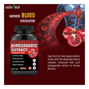 Pomegranate Extract,Antioxidant, Skin Care, Blood circulation, Cardiovascular Health Support-120 Capsules