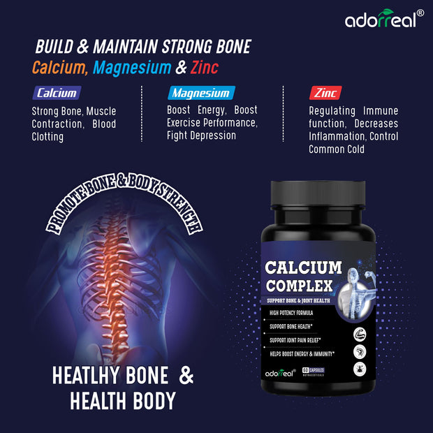 Calcium Complex with Magnesium, Vitamin D3 and Zinc 60 Caps