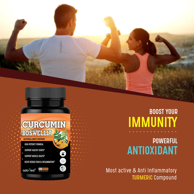 Curcumin longa with Bosewellia, ginger & Black Pepper | 60 Capsules