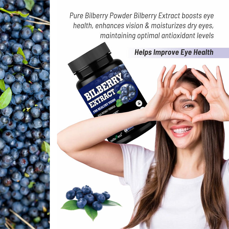 Adorreal Bilberry Extract Supports Eye Health, Vision, and Antioxidant Protection –  60 Capsules