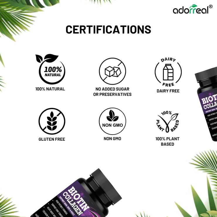 Biotin Collagen for Skin,Joint Health -60 Caps