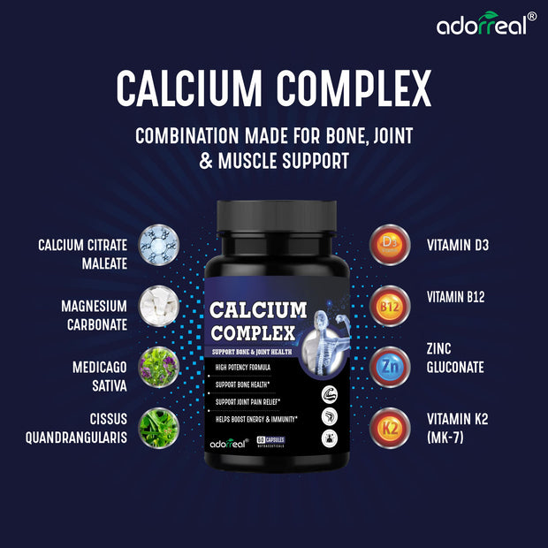 Calcium Complex with Magnesium, Vitamin D3 and Zinc 60 Caps