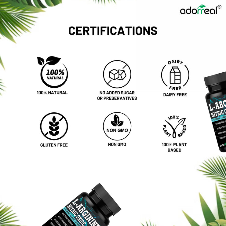 L-Arginine Nitric Oxide Booster- 60 Caps