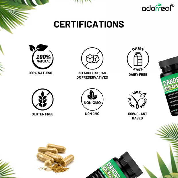 Dandelion Extract, 60 Capsules