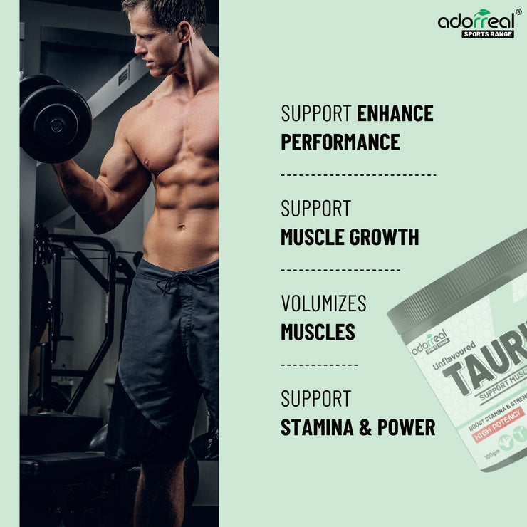 Taurine Powder, Support Muscle Recovery -Amino Acid Supplement - Improve Performance & Helps Recovery - 100 gram