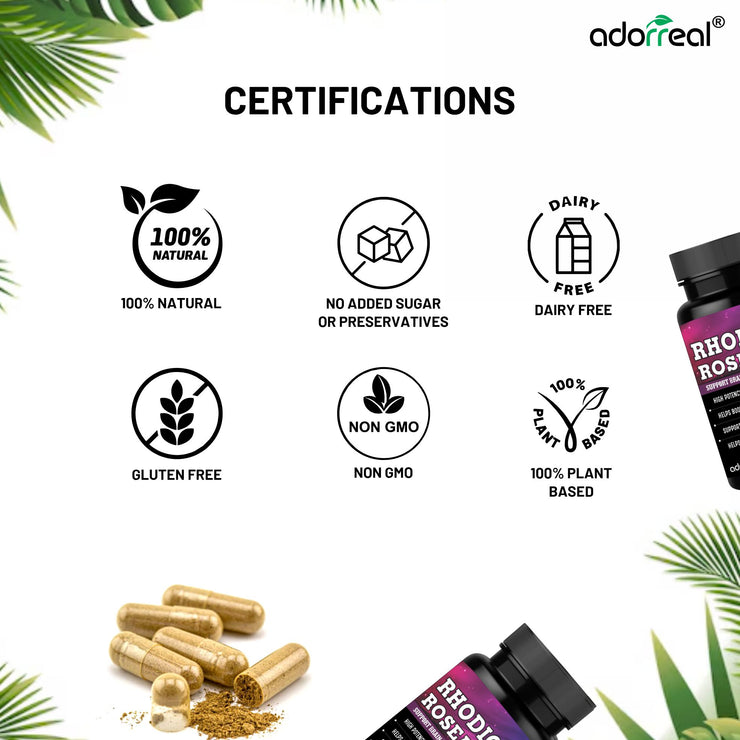 Rhodiola Rosea Extract | Improve Pure Energy, Brain Function & Stress Relief Support 30 Capsules