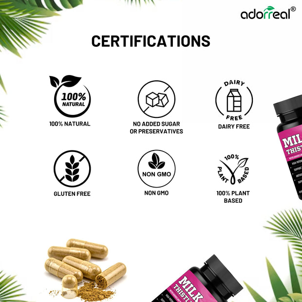 Milk Thistle & Dandelion for Liver Health | 60 Caps