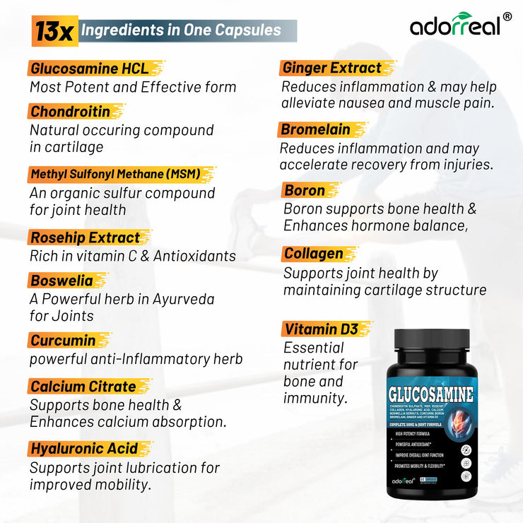 Glucosamine for Bone & Joint Health – 60 Capsules