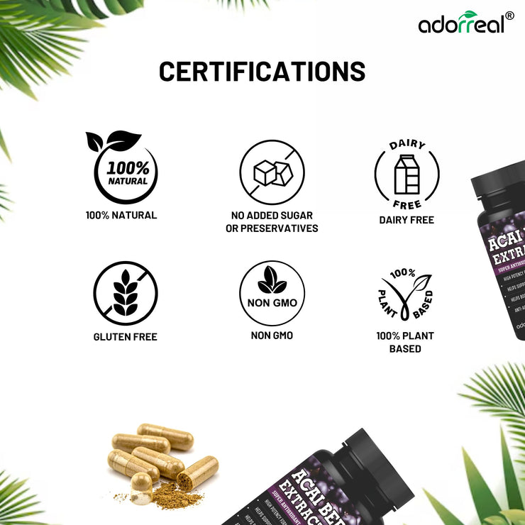 Acai Berry 600mg– 60 Veg Caps