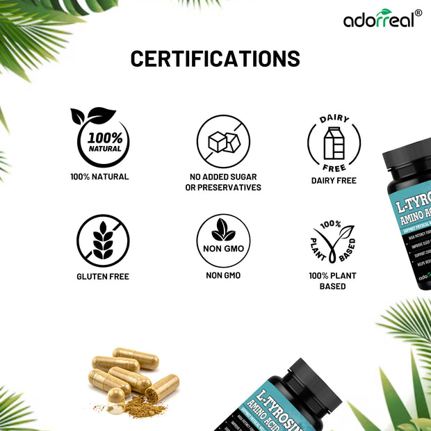 L-Tyrosine Amino Acid -60 Caps