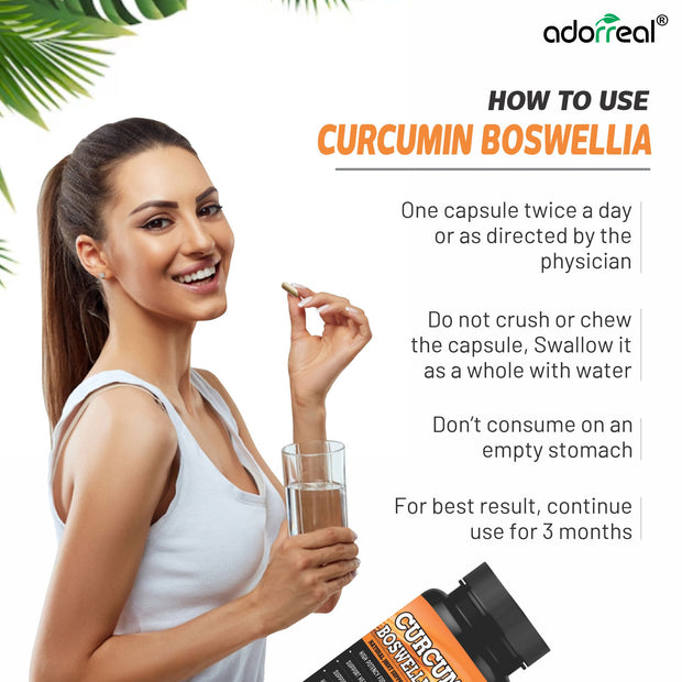 Curcumin longa with Bosewellia, ginger & Black Pepper | 60 Capsules