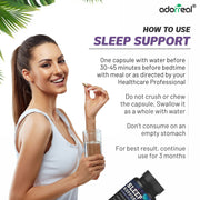 Sleep Support with Melatonin ,B6  and Tagar for Better Sleep Quality, Stress Relief & Relaxation 60 Capsules