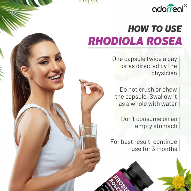 Rhodiola Rosea Extract | Improve Pure Energy, Brain Function & Stress Relief Support 30 Capsules