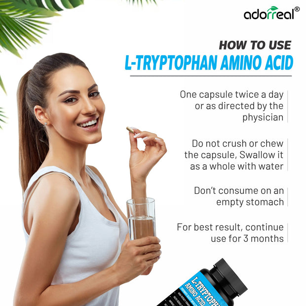 L-Tryptophan Amino Acid -60 Caps