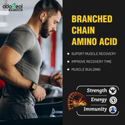 BCAA with Glutamine For Muscle Recovery & Endurance BCAA Powder, 10 Grams of Amino Acids, Keto Friendly, Caffeine Free-200gms