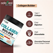 Collagen Builder Powder with Vitamin C & Hyaluronic Acid,Biotin | For Hair and Skin Health | Metabolism Booster and for Muscle Health | 200 gm