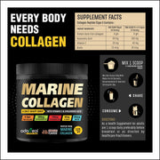 Marine Collagen Powder with Vitamin C & Hyaluronic Acid,Biotin | For Hair and Skin Health | Metabolism Booster and for Muscle Health | 120 gm