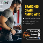 Adorreal BCAA + Glutamine Powder 200g | 2:1:1 Ratio for Muscle Recovery, Endurance & Reduced Fatigue | With L-Glutamine for Immune & Gut Support | Unflavored, Non-GMO, Lab-Tested, Gluten-Free