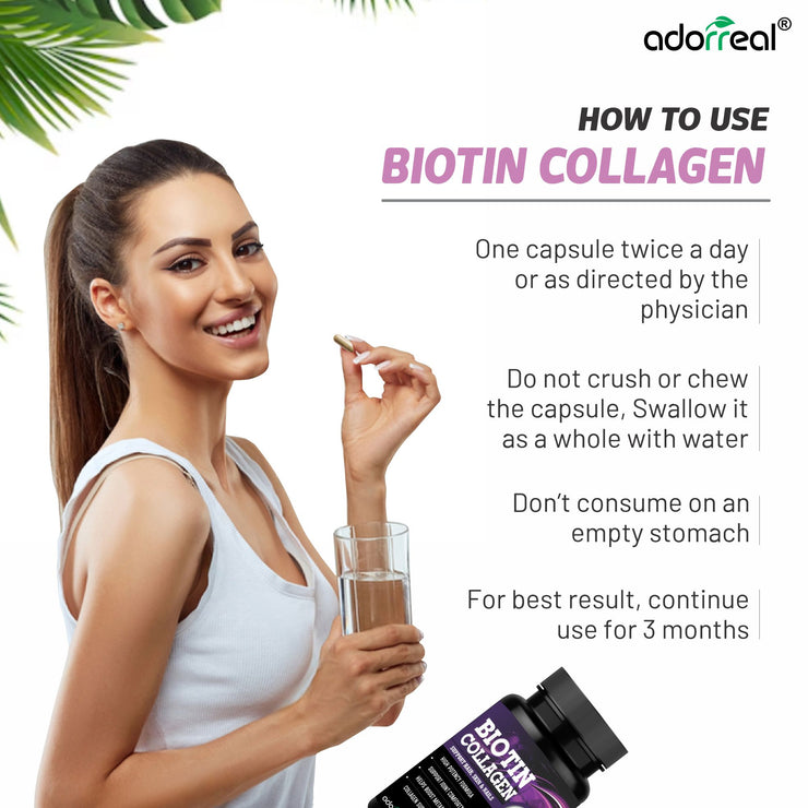 Biotin Collagen for Skin,Joint Health -60 Caps