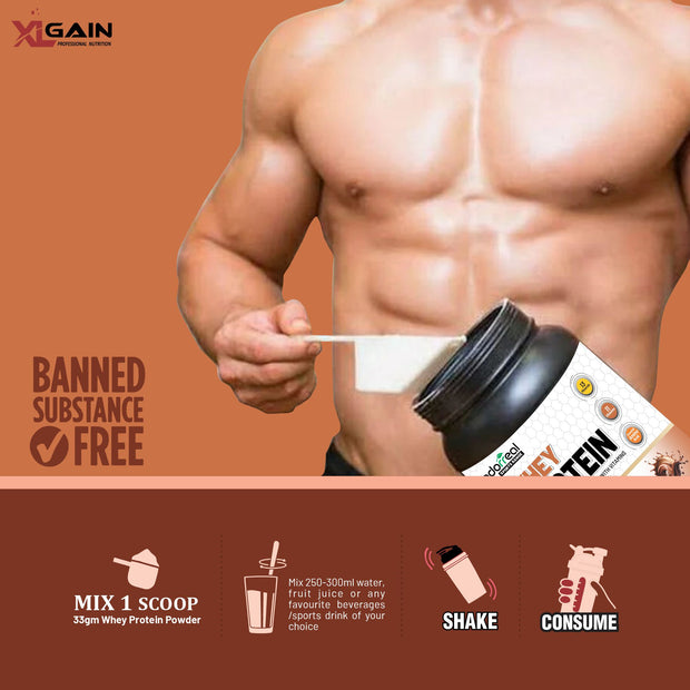 Adorreal Whey Protein Powder 1kg | 100% Pure Whey Concentrate for Muscle Growth & Recovery | High Protein, Low Carb | Unflavored, Non-GMO, Gluten-Free | Lab-Tested for Purity