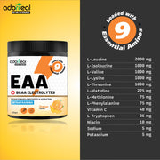 Adrreal EAA Powder 200g | Essential Amino Acids Supplement for Muscle Recovery, Endurance & Hydration | Includes BCAAs | Unflavored, Non-GMO, Gluten-Free | Lab-Tested for Purity