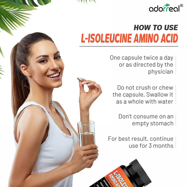 L-Isoleucine Amino Acid  -60 Caps