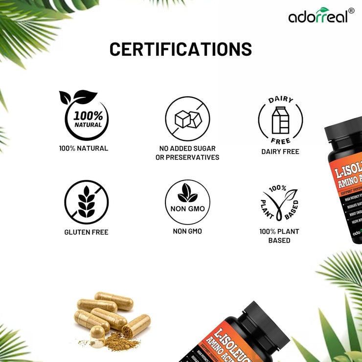 L-Isoleucine Amino Acid  -60 Caps