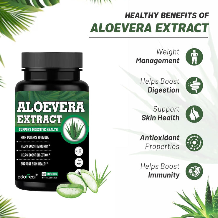 Aloe Vera  Extract 600mg – 60 Caps