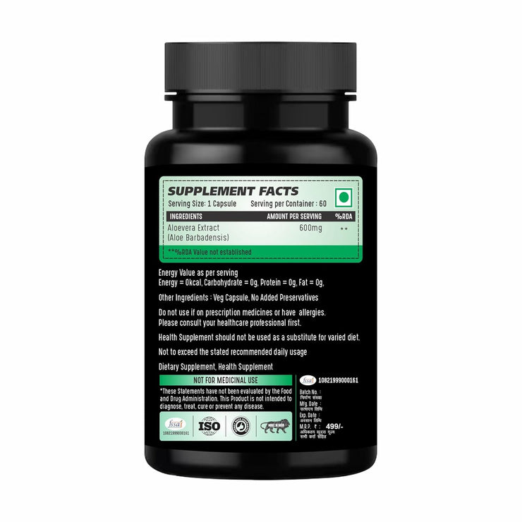 Aloe Vera  Extract 600mg – 60 Caps