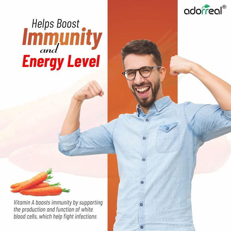 Beta-Carotene Vitamin A - 60 Capsules