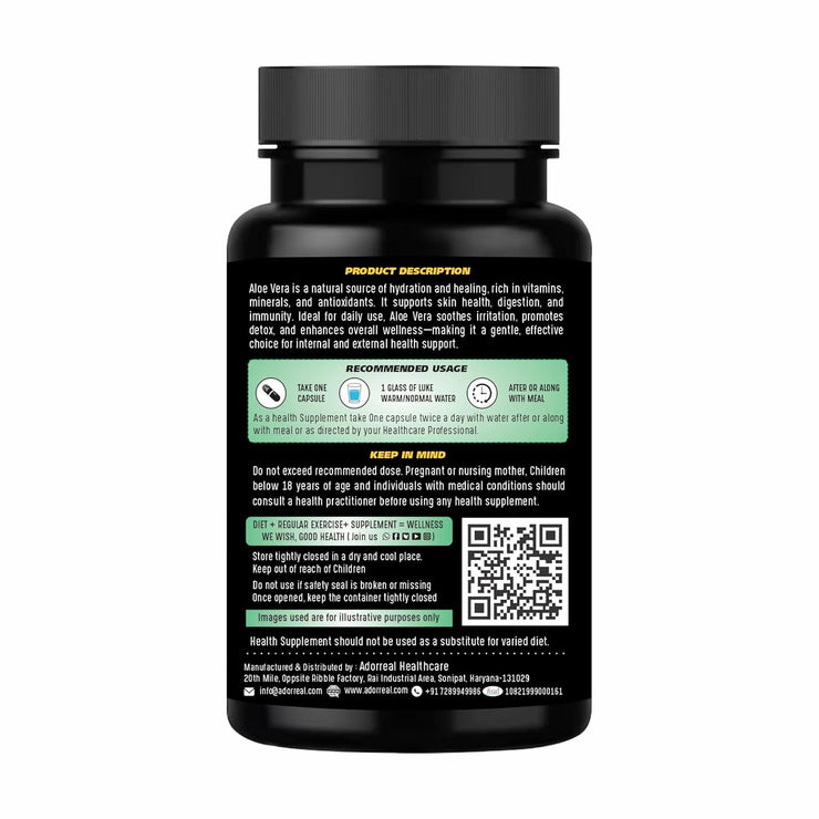 Aloe Vera  Extract 600mg – 60 Caps